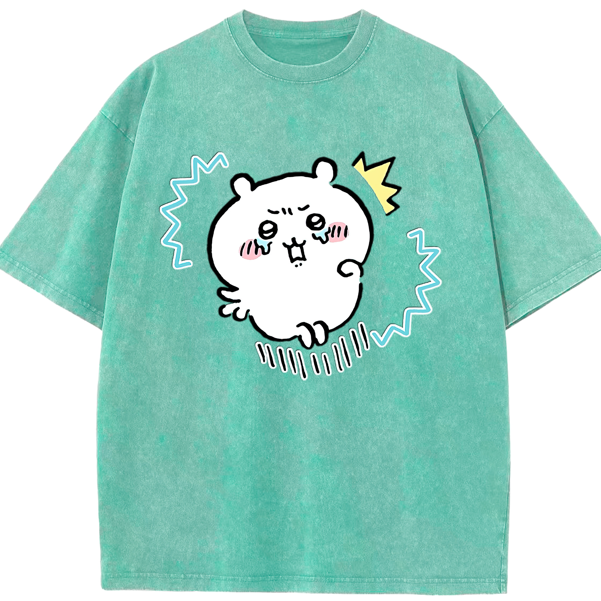 （画像用） ちいかわ ちいかわ Chii-kawa chiikawa 綿100% ヴィンテージ風 半袖Tシャツ（フロントプリント）